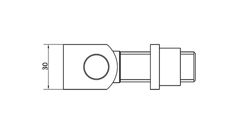 Комплектующие для распашных ворот Петля CAME H 18 регулируемая с гайкой, 42-68 мм, М18, приваривание в Каменске-Шахтинском